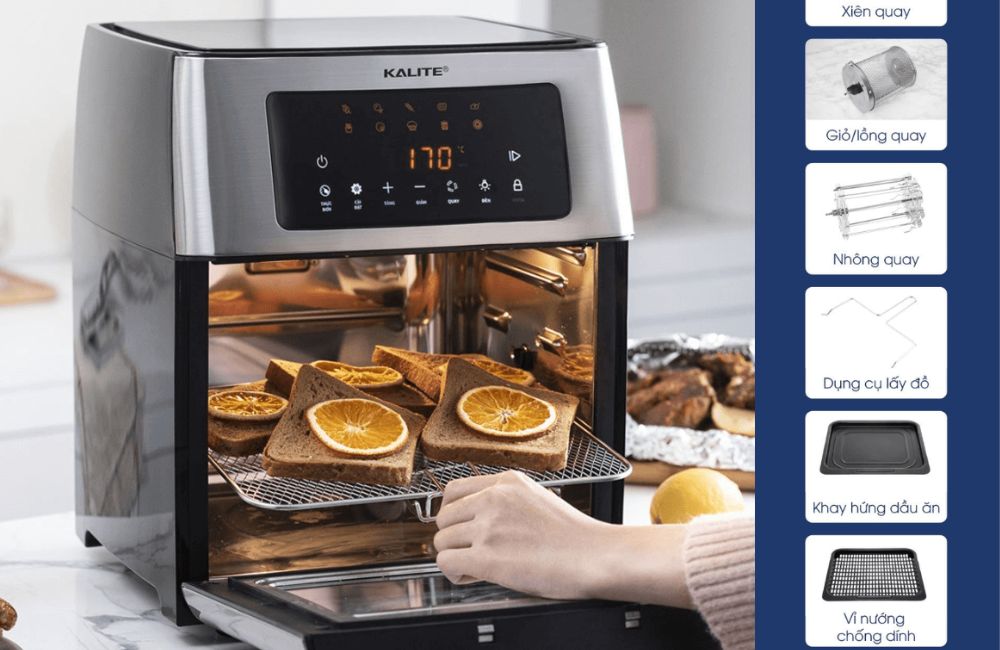 NỒI CHIÊN KHÔNG DẦU KALITE KL-1500 9 Nồi chiên không dầu Kalite nhận được nhiều đánh giá tích cực về chất lượng và hiệu quả