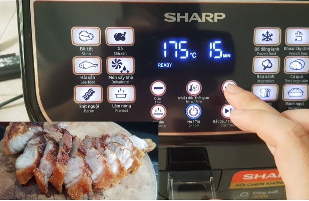 Hướng dẫn sử dụng nồi chiên không dầu Sharp