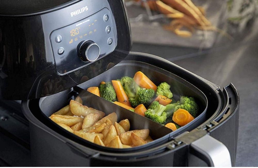 Không khuyến khích cho nước vào nồi chiên không dầu