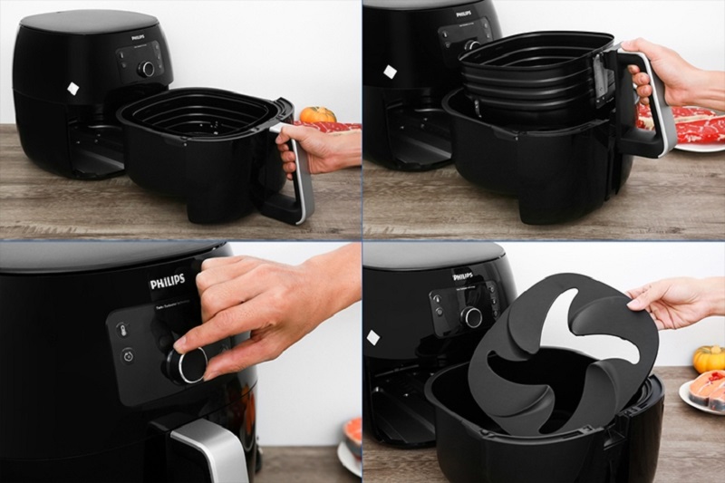 Cách tháo nồi chiên không dầu đúng cách và nhanh gọn 4 Các bước lắp nồi chiên không dầu nhanh gọn