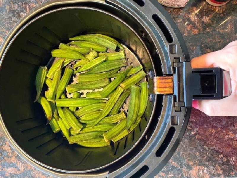 Hướng dẫn nướng đậu bắp bằng nồi chiên không dầu