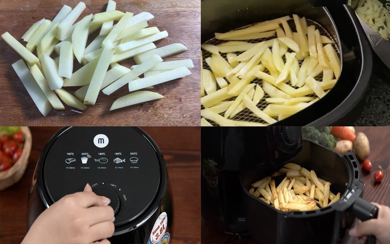 Cách làm khoai tây chiên bằng nồi chiên không dầu đơn giản