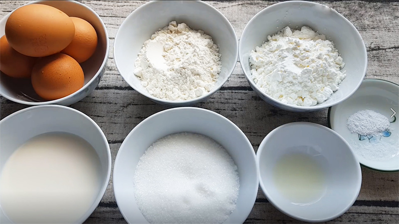 Các nguyên liệu cần chuẩn bị để làm bánh gato bằng nồi chiên không dầu