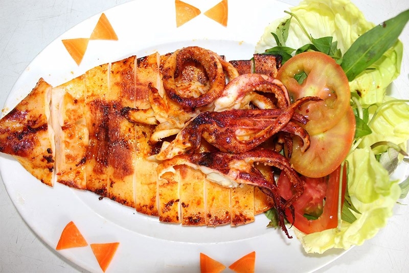 Mực nướng sa tế bằng nồi chiên không dầu đậm đà